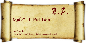 Nyúli Polidor névjegykártya